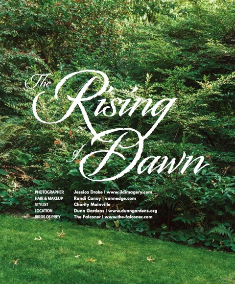 The Rising of Dawn editorial title spread.